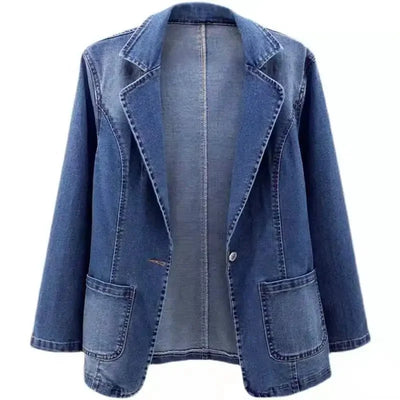 Nadia - Stylish Casual Denim Blazer