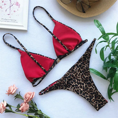 Avencea - Bikini Set - Padded Leopard Bra