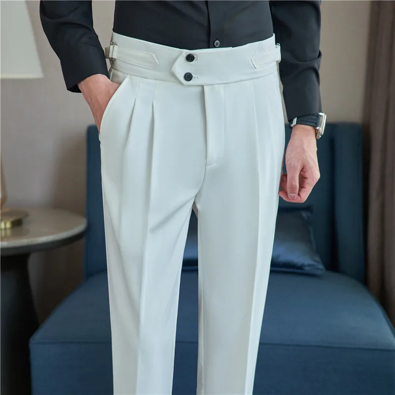 Bruno Mazzoni High-Waisted Business Suit Pants