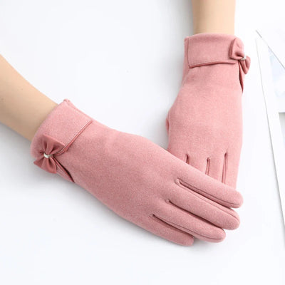 "Velvet Touch" Bow Gloves
