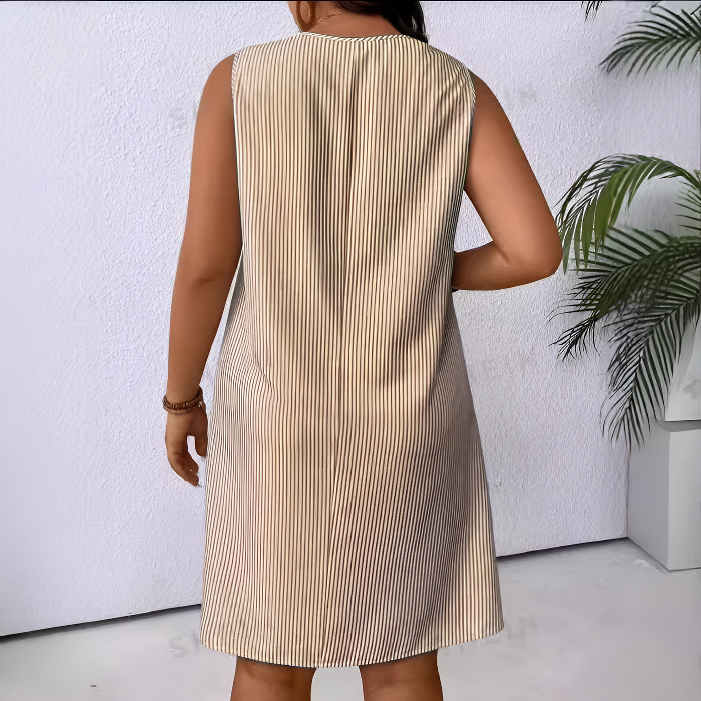 Sonia ~ Striped Sleeveless Dress