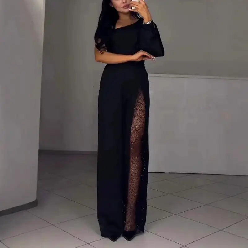 Heather - Glittering Off-shoulder One Piece