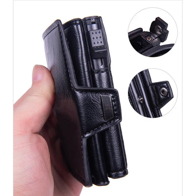 Vinthentic RFID Pop-Up Leather Slim Wallet for Men