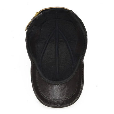 “Montana” Vintage Leather Cap
