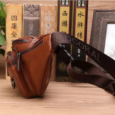 Vinthentic Retro Leather Hip Belt Bag