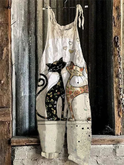 Lyra – Elegant Sleeveless Animal Print Jumpsuit