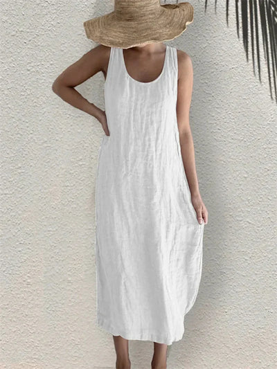 Evelyn | Linen-Look Summer Dress
