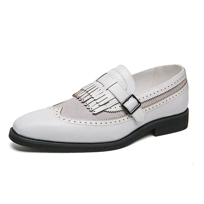 Enzo Caravelli Kiltie Monk Strap Shoes