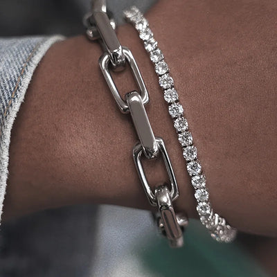 "Stratus Link" Steel Bracelet