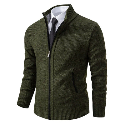 Men’s Fleece Vest – Slim Fit – Stand Collar – Full Zip – Soft Warm Casual Layer