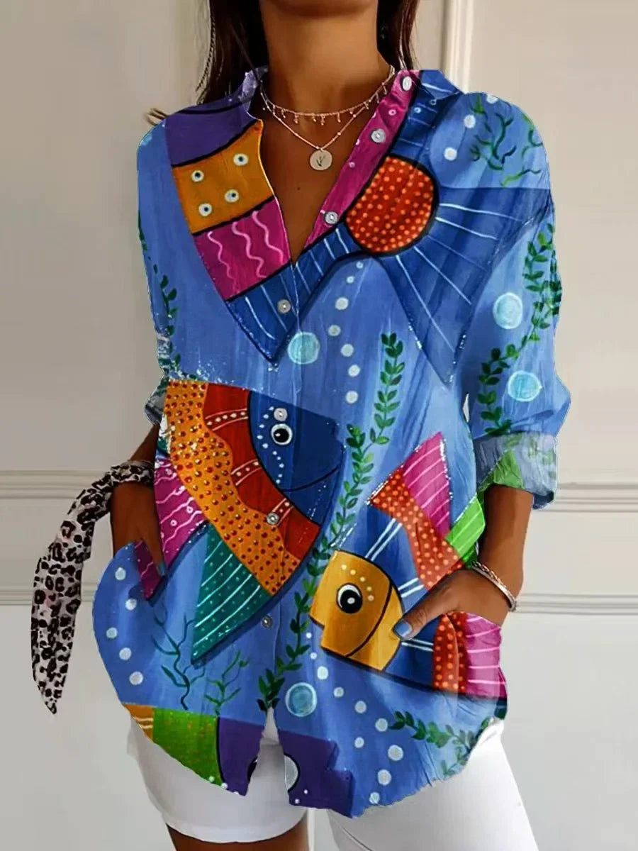 Avelora™ | Elegant Loose Fit Plus Size Shirt