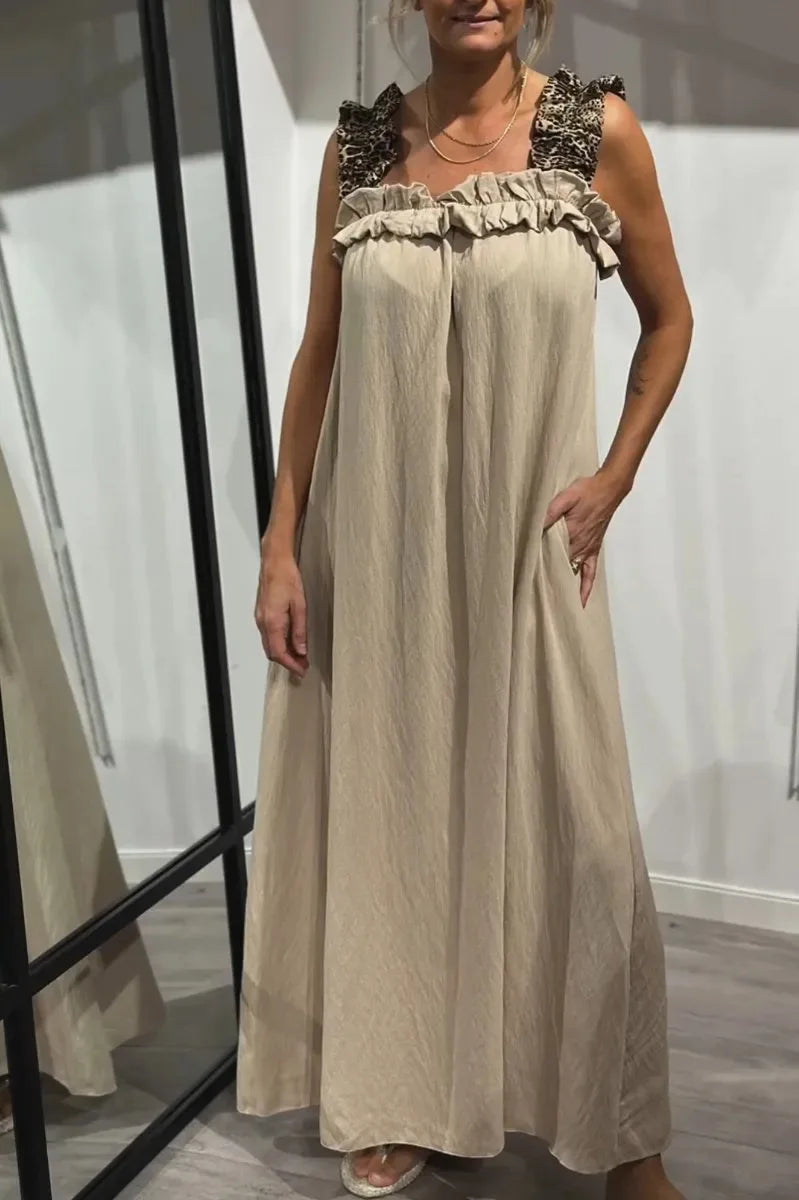 Ismara | Ruffle-Strap Maxi Dress