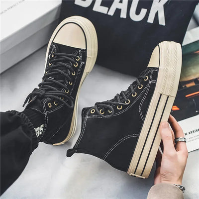 Benoît Lucarini Men’s Suede Vintage High-Top Sneakers