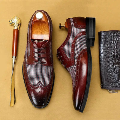 Yves Laroche Leather Brogue Oxfords Shoes
