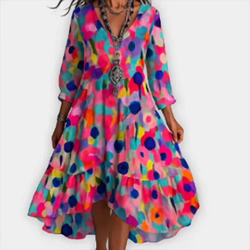 Shanae™ | Elegant Floral Midi Dress