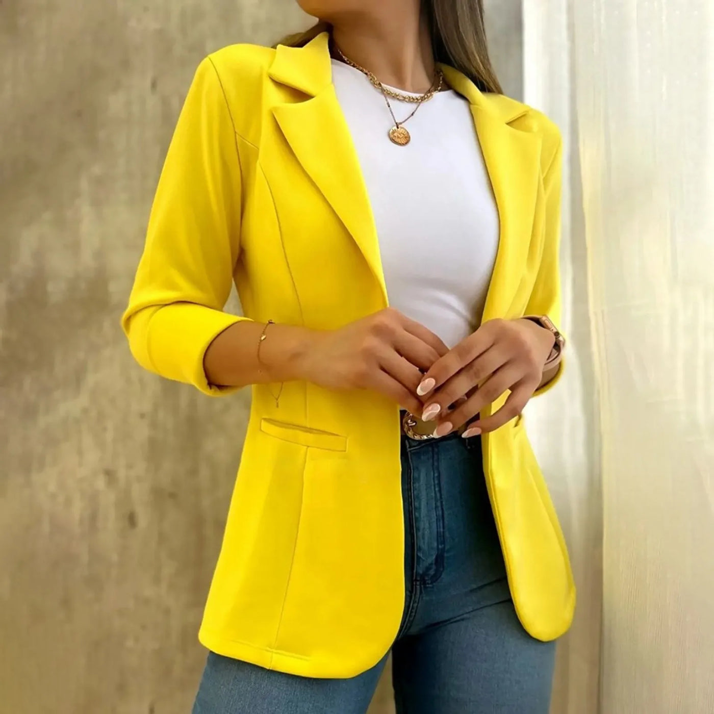 Aria™ - Minimalist Long Sleeve Blazer