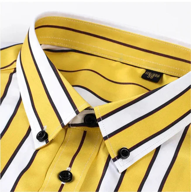 Stravino – Men’s Bold Stripe Dress Shirt