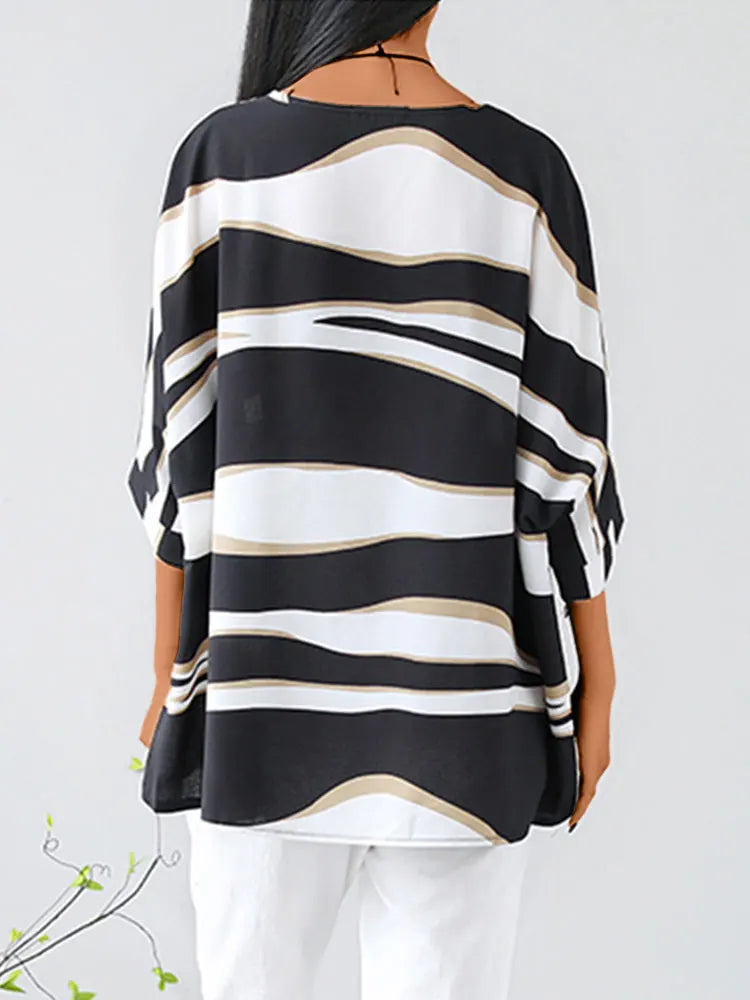 Aroa™ - Classic O Neck Blouse