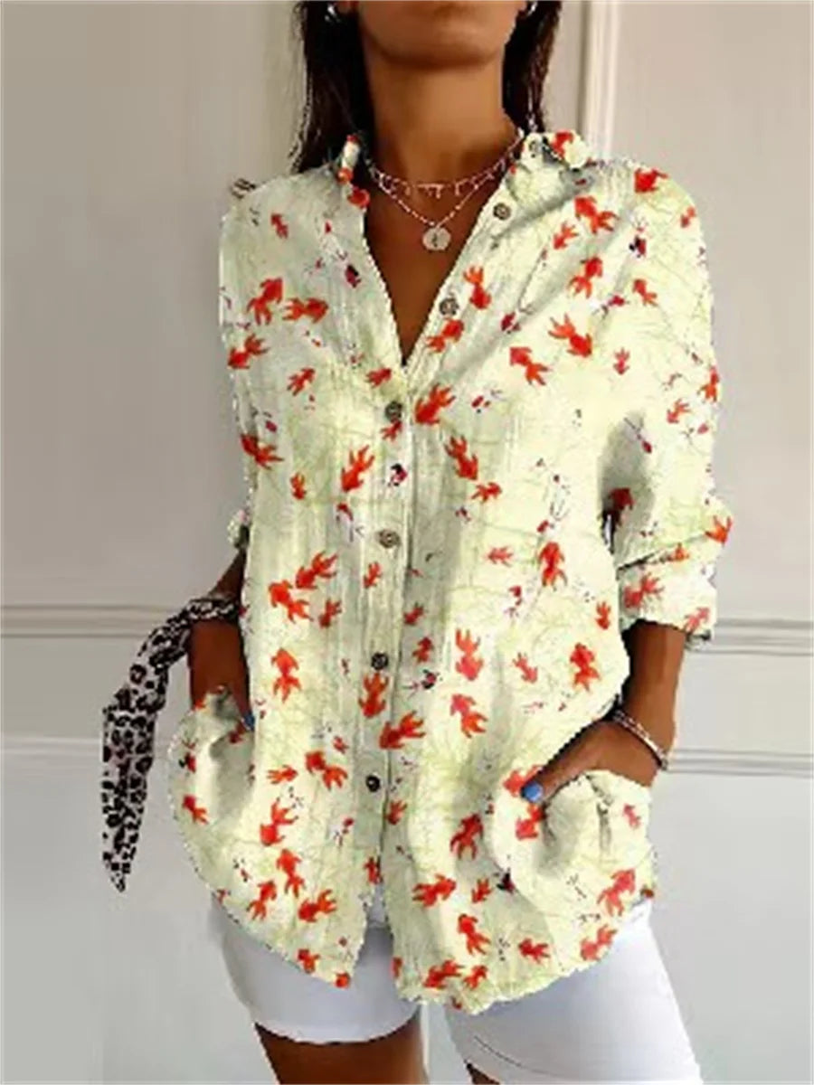 Cirilla™ | Elegant Loose Fit Plus Size Shirt