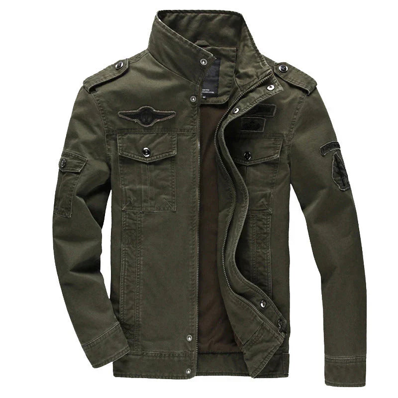 Men’s Jacket – Structured Fit – Windproof Water-Resistant – Stand Collar – Utility Pockets