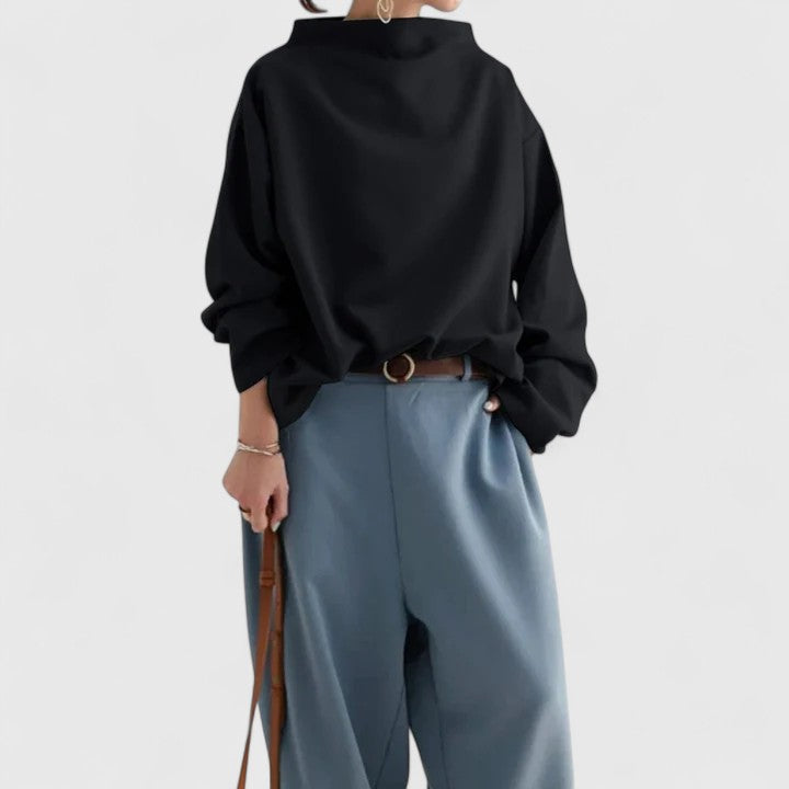 Orivela™ | Elegant High-Neck Top