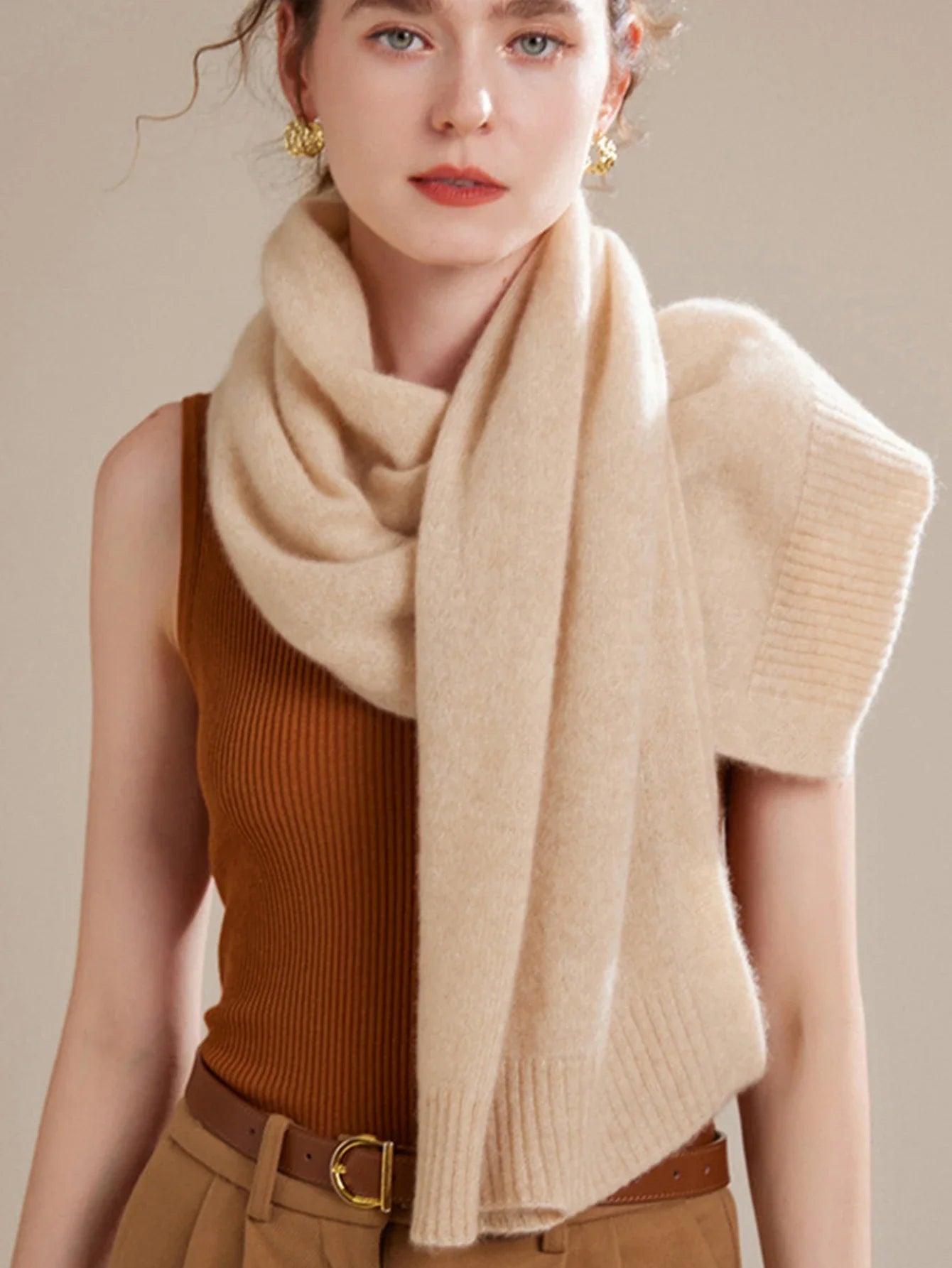 Carezza - Merino Wool Cape Sweater Scarf