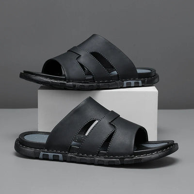 Syros Leather Slide Sandal