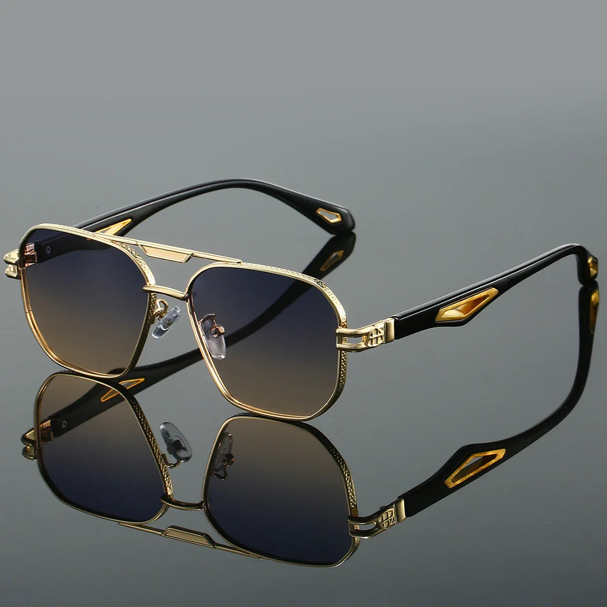 Basile Trottier Retro Aviator-Inspired Square Sunglasses