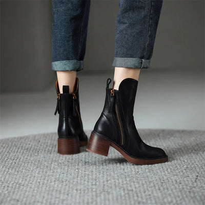 Grazia™ | Leather ankle boots