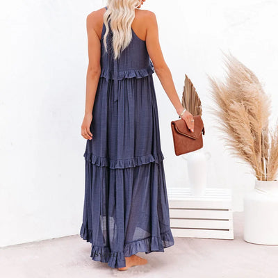 Isla | Boho Ruffle Maxi Dress