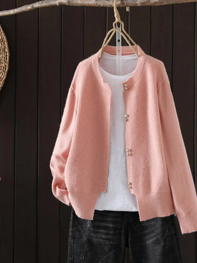 SYLVETTE | PEARL-BUTTON CARDIGAN