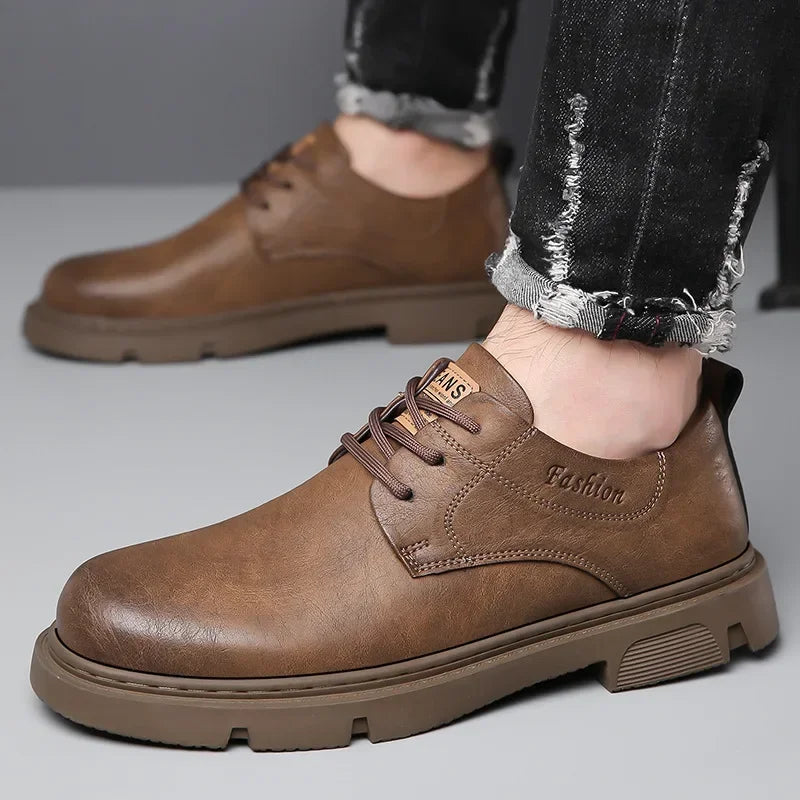 Maurice Gattuso Casual Low-Top Leather Ankle Boots
