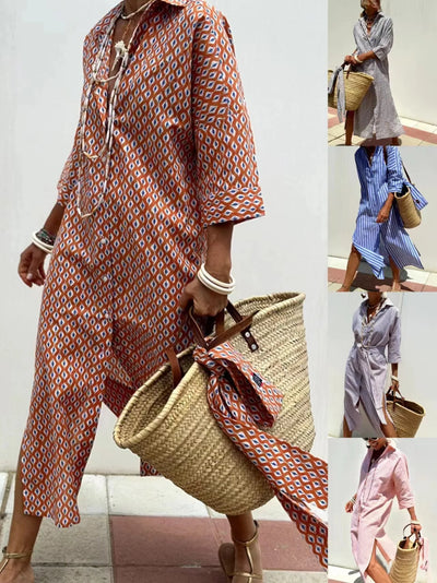 LUREZA - FLOWING AND ELEGANT SHIRT DRESS