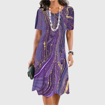 Serena | Midnight Marble Glow Dress