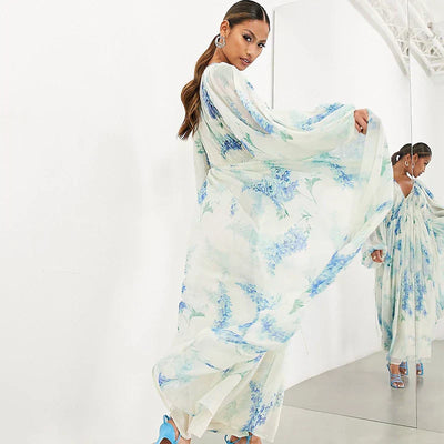 Nora | Blue Ocean Maxi Dress