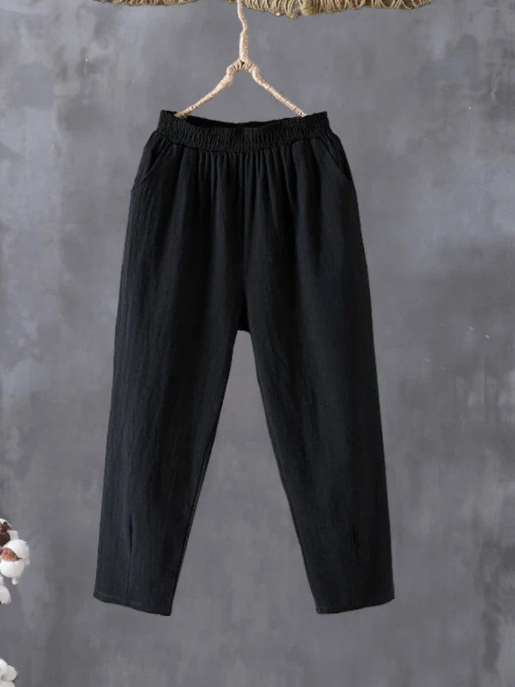 Mira – Casual Cotton-Linen Harem Pants