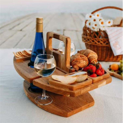 Vinthentic Alder Picnic Wine Tray