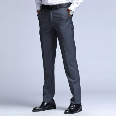 Men’s Dress Pants – Slim Fit Wool Blend – Tapered Leg – Flat Front Office Wear