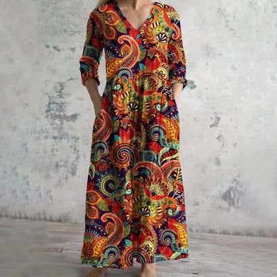 Alina – Loose-Fit Retro Lounge Dress