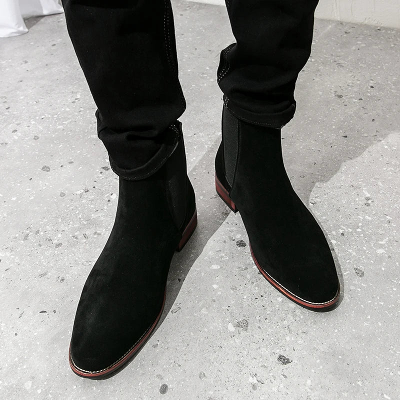 Antoine Rivière Leather Suede Chelsea Boots