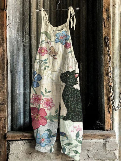 Lyra – Elegant Sleeveless Animal Print Jumpsuit