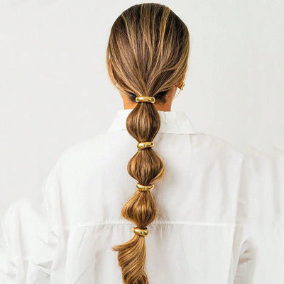 "Golden Bubble" Hair Rings