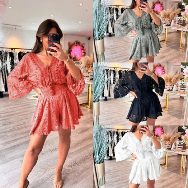 Elaine - Crochet shorts and Top Set