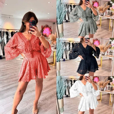 Elaine - Crochet shorts and Top Set