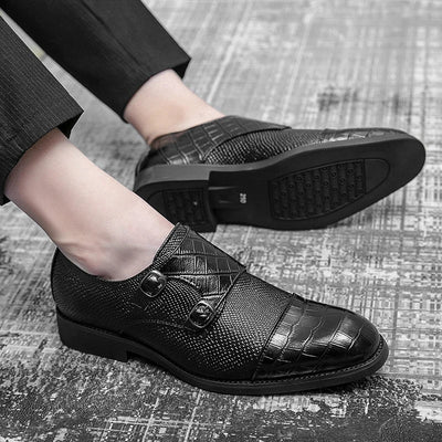 Baptiste Lamour Double Buckle Monk Strap Leather Shoes