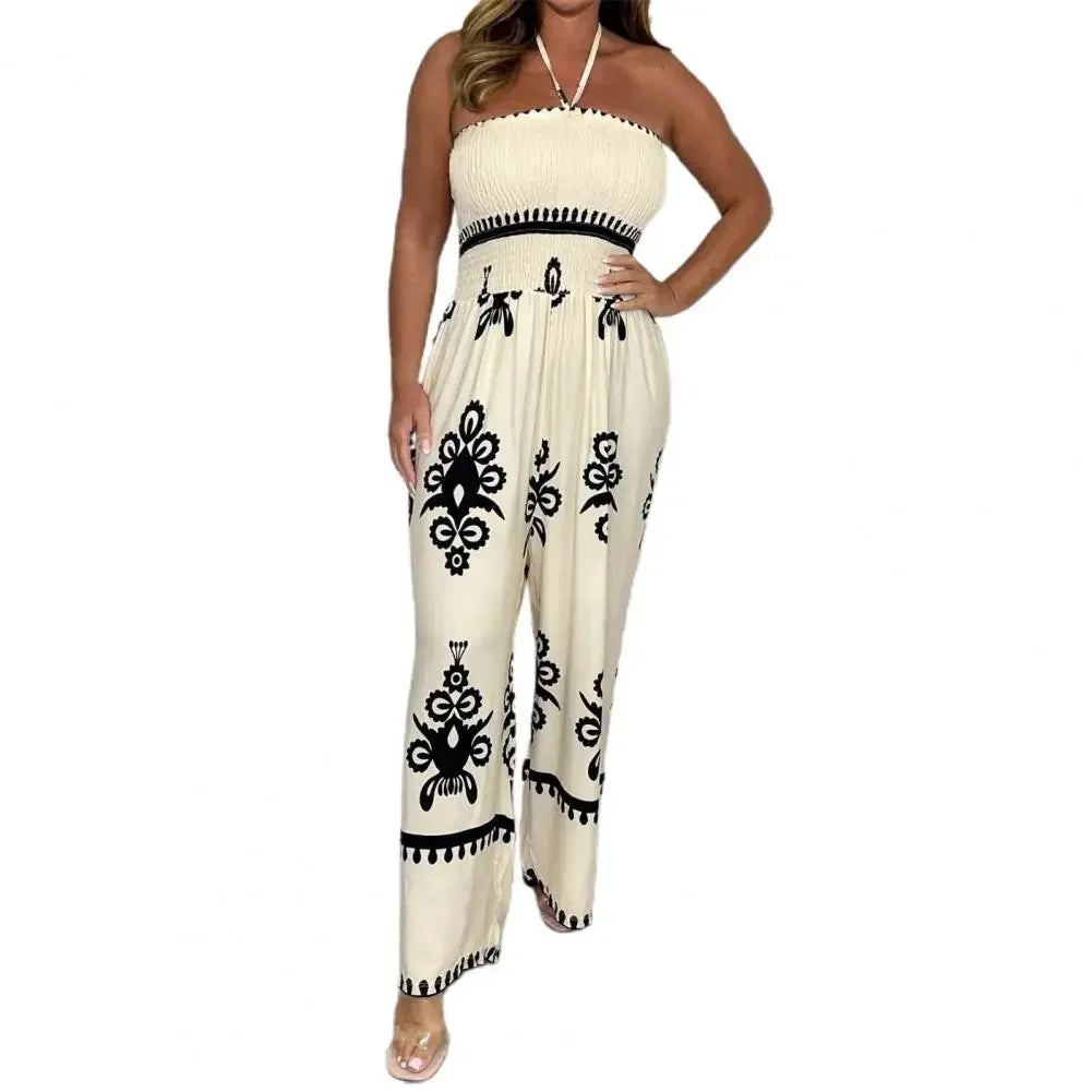 Sheila - Lace-up Suspender Jumpsuit