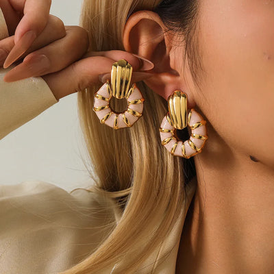 Clara Glaze Hoop Earrings