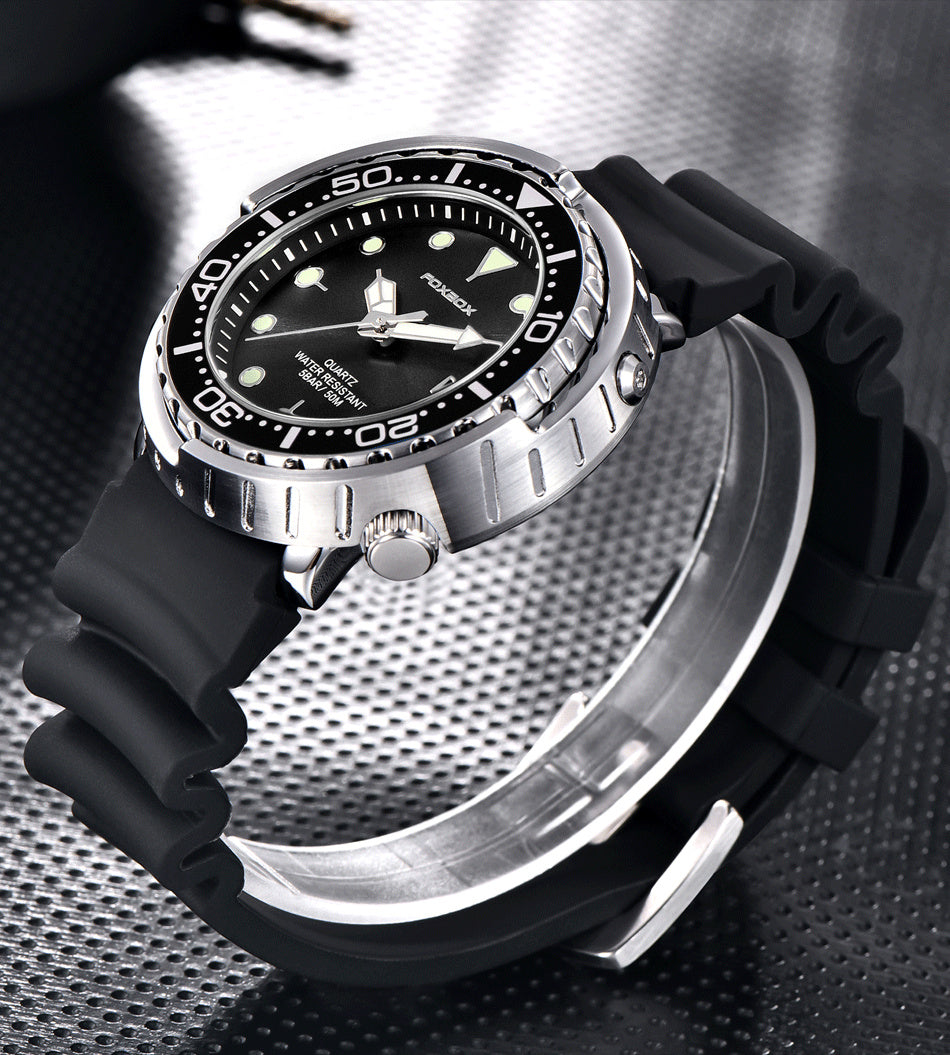 Fashion Silicone Strap Chronograph Sports Watch