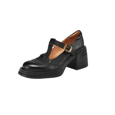Madison | Classic Women’s Leather T-Strap Shoes