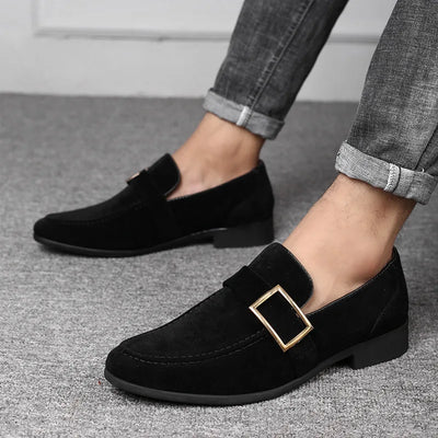 Loïc D’Amelio Men's Suede Buckle Loafers